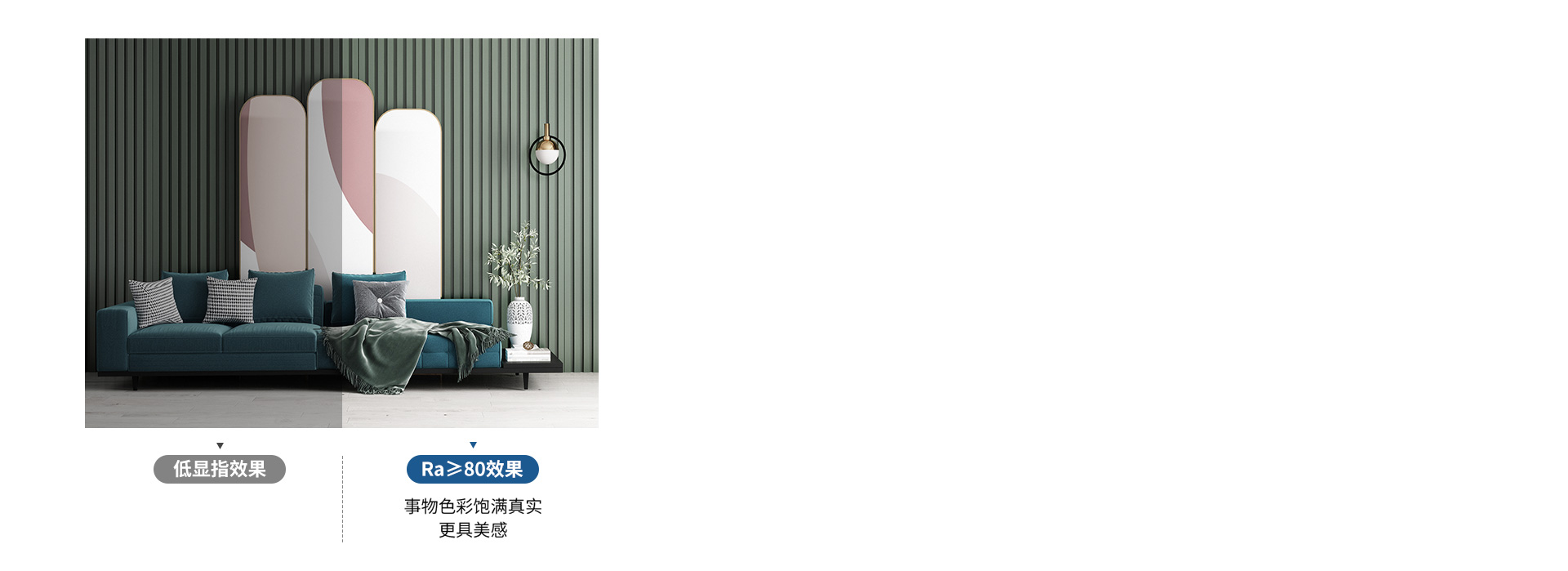 显色真实，靓丽视界 显色指数Ra≥80...